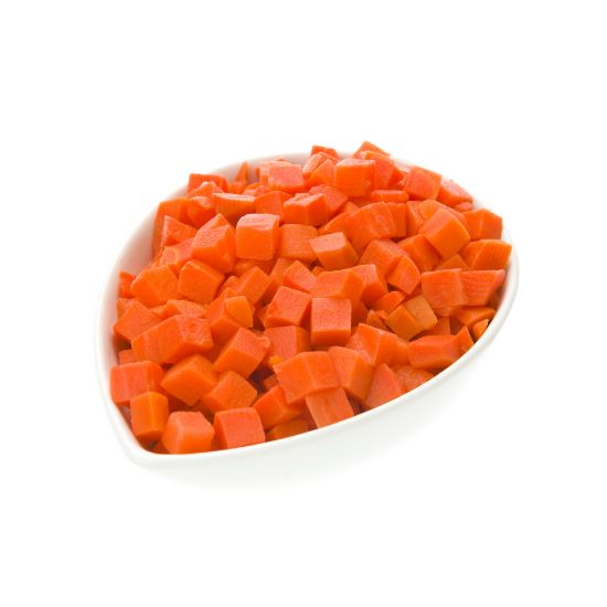 Bild von Karotten gewürfelt 10 x 10 mm