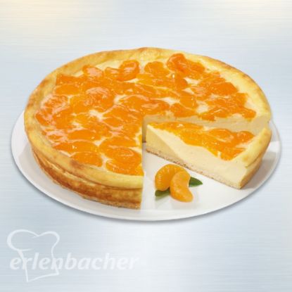 Bild von Rahm-Käsekuchen mit Mandarinen