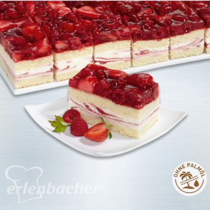 Bild von Erdbeer-Himbeer-Joghurt-Schnitte