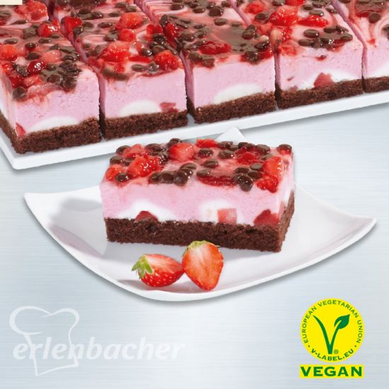 Bild von Erdbeer-Schnitte vegan