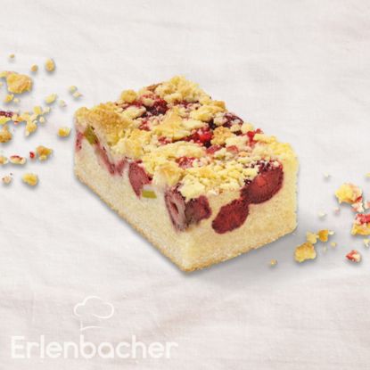 Bild von Rhabarber-Erdbeer-Butterstreusel-Schnitte