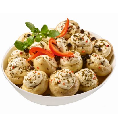 Champignonköpfe Frischkäse