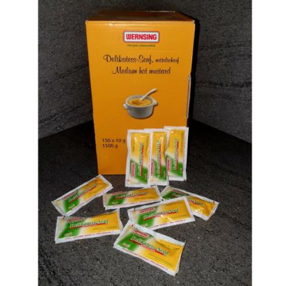 Bild von Delikatess Senf 10 ml mit der Beschreibung Portionsbeutel