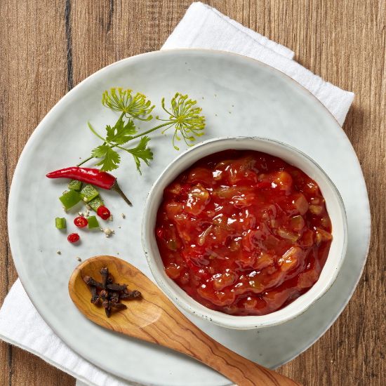 Bild von Zigeuner-Sauce Extra Qualität mit der Beschreibung Sehr lecker zu Schnitzel, Fleischspießen, Wurst oder anderen Gerichten.