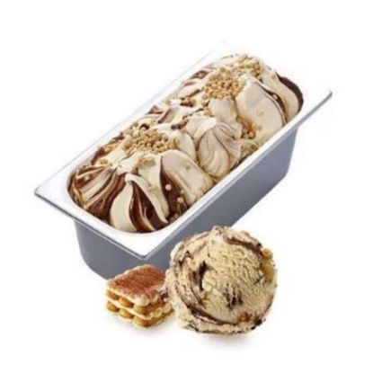 Bild von CDOS Tiramisu mit der Beschreibung Cremiges Tiramisueis durchzogen mit Kakaosauce und feinen Biskuitstückchen