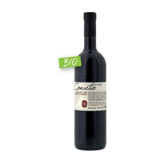 Bild von CONCETTO Merlot IGT mit der Beschreibung BIO - 0,75L/Fl. - 15% Vol.