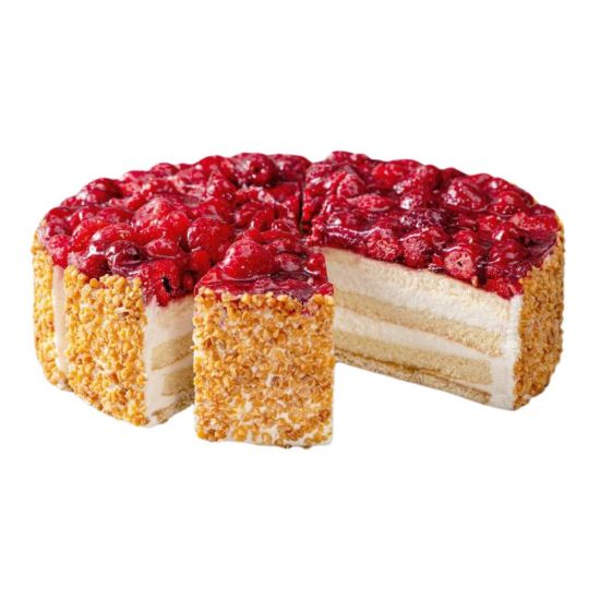 Bild von Himbeer-Käse-Sahne-Torte mit der Beschreibung ø 24 cm / 2000 g in 12 Stk. vorgeschnitten