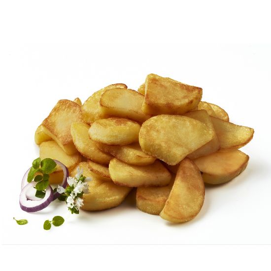 Bild von Bratkartoffeln Rustikal, vorblanchiert mit der Beschreibung Unregelmäßig geschnittene Bratkartoffeln im rustikalen Handmade-Style.