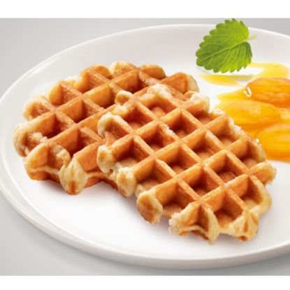 Bild von Lütticher Waffel 90g mit der Beschreibung fertig gebacken