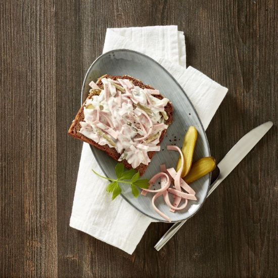 Bild von Frischer Fleischsalat mit der Beschreibung Vorbestellung bis mittwochs - Lieferung ab Folgewoche Montag