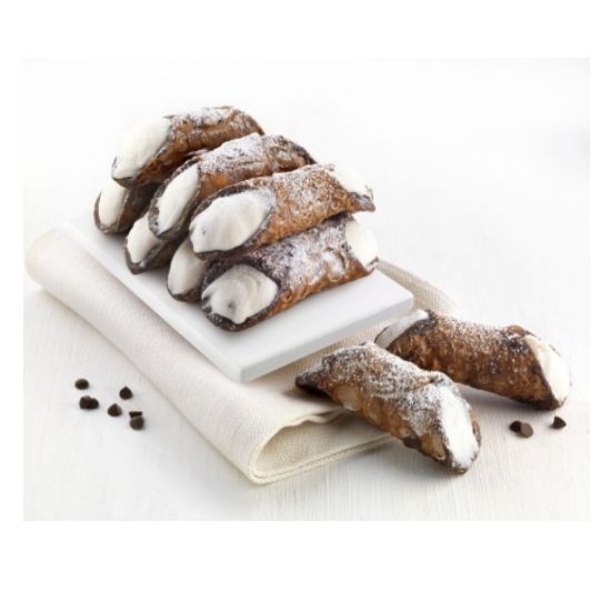 Bild von Mini Cannolo Siciliano 28g mit der Beschreibung gefüllte Gebäckröllchen