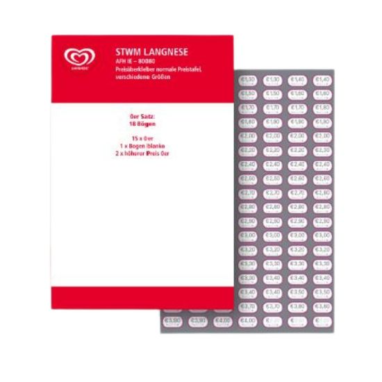 Bild von Preisüberkleber mit der Beschreibung 0-er Endung