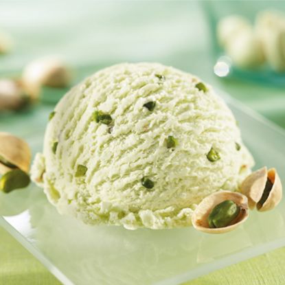 Bild von CDO Pistazie mit der Beschreibung pistazieneis mit Pistazienstückchen, ohne deklarationspflichtige Zusatzstoffe