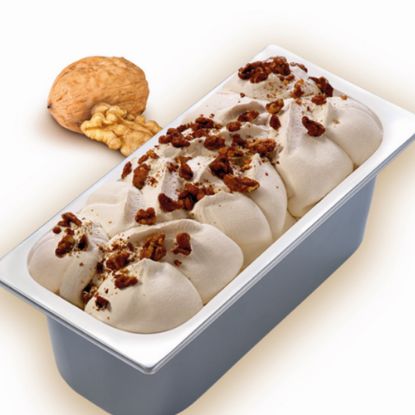 Bild von CDO Gelateria Walnuss mit der Beschreibung Walnusseis mit karamellisierten Walnusstückchen, ohne deklarationspflichtige Zusatzstoffe