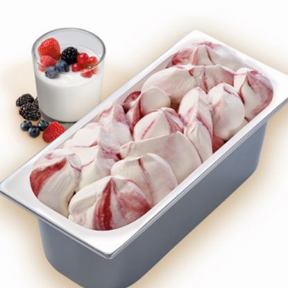 Bild von CDO Gelateria Joghurt - Waldfrucht mit der Beschreibung Joghurteis mit Waldfruchtsauce, ohne deklarationspflichtige Zusatzstoffe