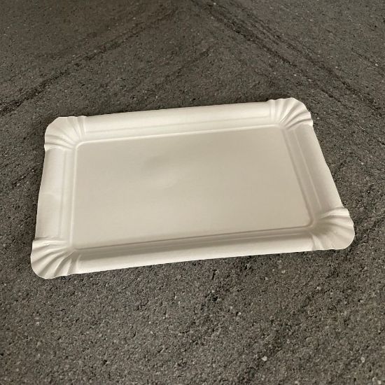 Bild von Pappteller 31 13x20cm 250 Stk mit der Beschreibung rechteckig, flach, für Burger