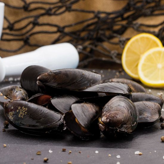 Bild von Ganze Miesmuschel mit Schale, gekocht mit der Beschreibung 60/80 Stk. p.kg, IRLAND