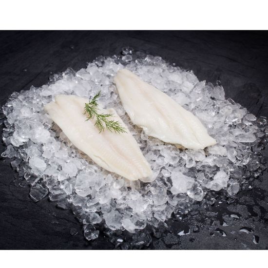 Bild von Heilbuttfilet ohne Haut, 200-400g mit der Beschreibung Weißes, festes Filet - 20% Glasur