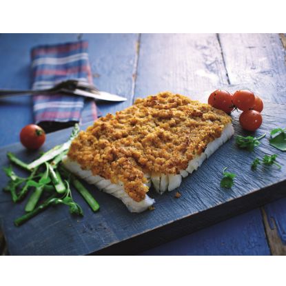 Bild von MSC Schlemmerfilet á la Bordelaise 200g mit der Beschreibung Alaska-Seelachsfilet mit einer würzigen Käuterauflage. MSC-C-53059