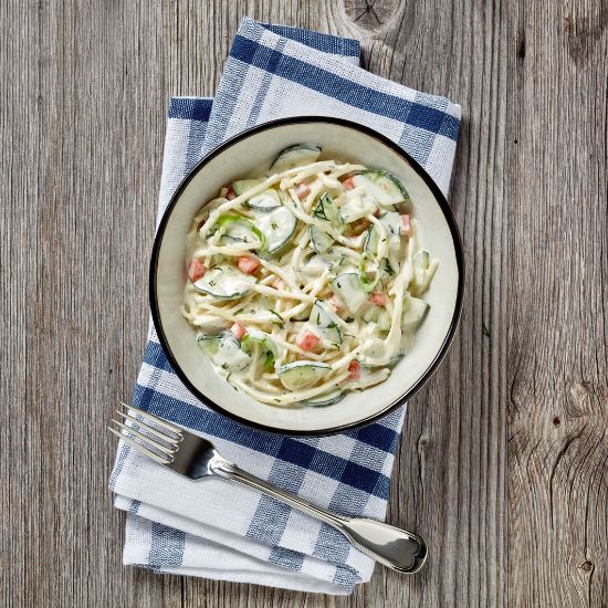 Bild von Vier-Jahreszeiten, Gemüsesalat mit der Beschreibung Fruchtig-frische Kombination aus vielen verschiedenen Gemüsesorten