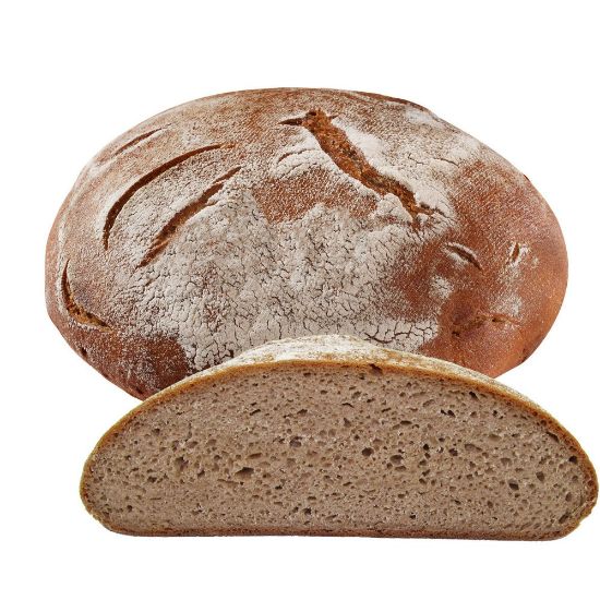 Bild von Natursauerteig-Brot Roggen100, ohne Hefe mit der Beschreibung fertig gebacken