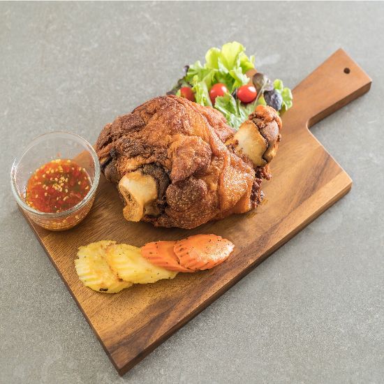 Bild von Schweinehinterhaxen im Vliesschnitt, ca.850g/St. mit der Beschreibung einzeln entnehmbar, gefroren