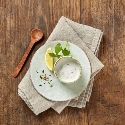 Bild von Joghurt Dressing mit der Beschreibung Leichtes Dessing aus Gurken und frischem Joghurt