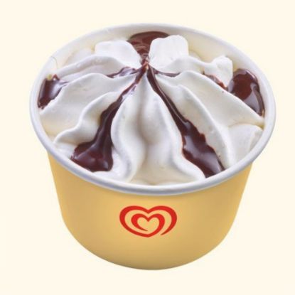 Bild von Langnese Becher Vanilla-Schoko mit der Beschreibung Vanilleeis mit Schokosauce