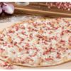 Bild von Flammkuchenboden oval 130g mit der Beschreibung Nach traditioneller Elsässer Rezeptur wie selbst gemacht.Für eigene Flammkuchen-Kreationen, gefroren