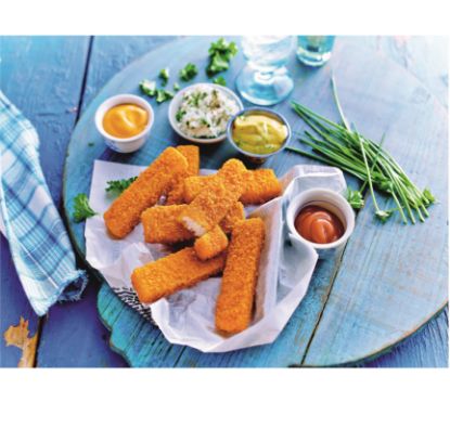 Bild von MSC  Fischstäbchen 30g mit der Beschreibung aus saftigem Alaska Seelachsfilet,knusprig paniert & vorgebraten. MSC-C-53059