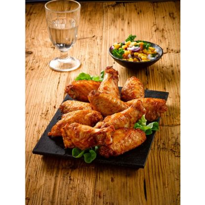 Bild von Chick'n Wings "Barbecue" mit der Beschreibung gewürzt & gegart