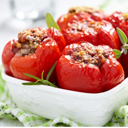 Bild von Rote Paprikaschote 220g mit der Beschreibung mit 120g würziger Schweinefleisch-Hackfüllung