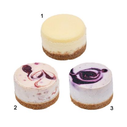 Bild von Mini Cheesecake Mischkiste 85g mit der Beschreibung 3-fach sortiert