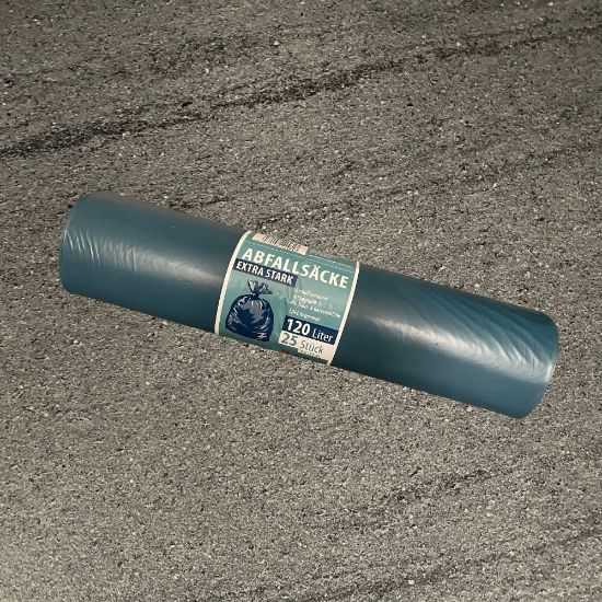 Bild von Müllsäcke blau 120l - 70x110cm mit der Beschreibung 1 VE = 1 Rolle=25 Sack