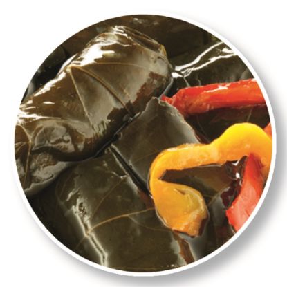 Bild von Weinblätter gefüllt mit der Beschreibung mit Reis & Kräutern