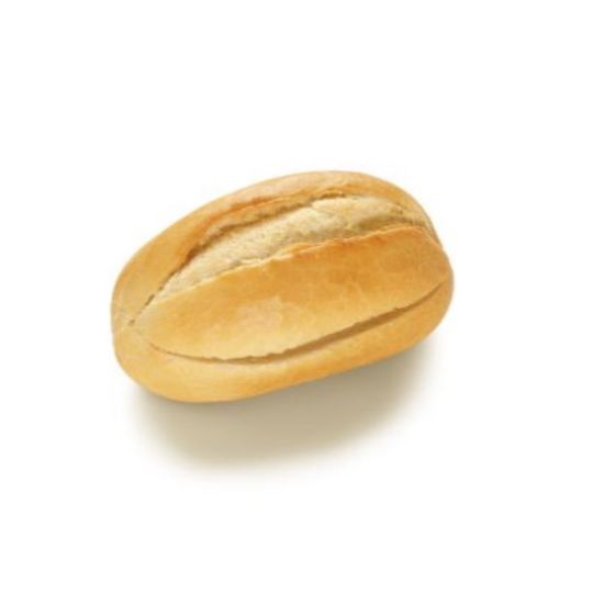 Bild von Baguette Brötchen 40g, fertig gebacken & geschnitten mit der Beschreibung Auftauen (ev.nochmal kurz aufbacken) , aufklappen, Wurst,Frikadelle,Hering ..rein,zuklappen,fertig.