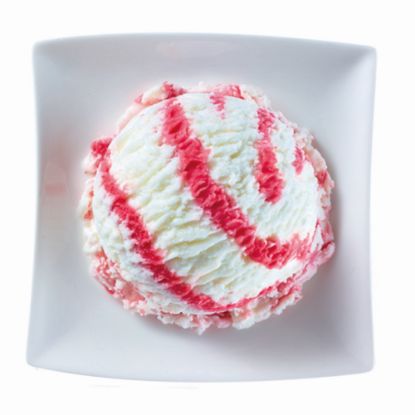 Bild von Eisgenuss Joghurt-Himbeer 5 L mit der Beschreibung Eis mit Joghurt und Himbeersauce, ohne deklarationspflichtige Zusatzstoffe