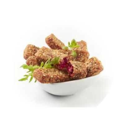 Bild von Rote-Bete-Sticks ca.40g,vorgebacken mit der Beschreibung Rote Bete in einer groben Kürbiskern-Panade