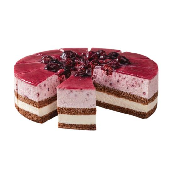 Bild von Brombeer-Limetten-Torte 2050 g mit der Beschreibung 24 cm in 12 Stk.vorgeschn. NEU