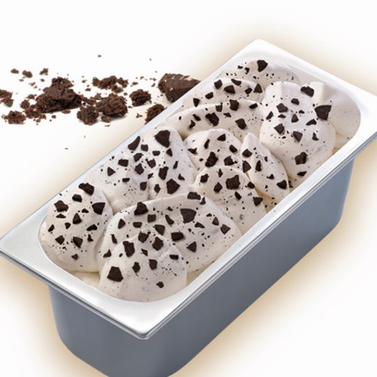 Bild von CDOS Gelateria Cookies & Cream mit der Beschreibung Sahneeis mit Cookiegebäck und herber Schokosauce