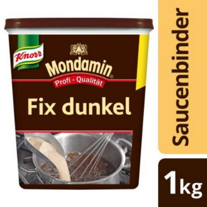 Bild von Mondamin Fix Saucenbinder DUNKEL mit der Beschreibung Die perfekte Art, dunkle Soßen zu binden!
