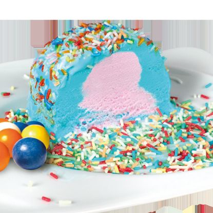 Bild von Tartufo Bambino 150 ml mit der Beschreibung Eiskrem mit Kaugummigeschmack &  bunten Schokostreuseln garniert