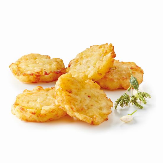 Bild von Backofen Röstinchen ca.31g, vorgebacken mit der Beschreibung Aus frischen Qualitätskartoffeln, fein gewürzt, in hochwertigem Rapsöl vorgebacken.