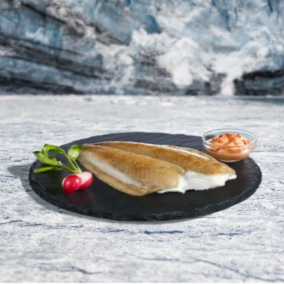 Bild von Schollenfilet nat. o.Haut mit der Beschreibung 160-180g, Doppelfilet, Pazifik