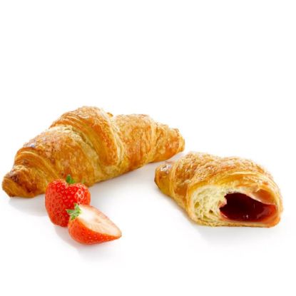 Bild von Butter- Croissant mit  Erdbeerfüllung 85g mit der Beschreibung backfertig