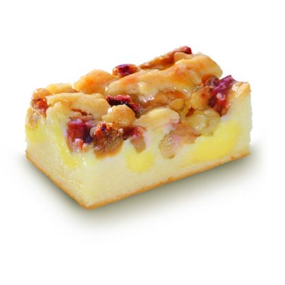 Bild von Rhabarber Stachelbeer Kuchen mit der Beschreibung 2800g, vorgeschnitten in 21 Stk.