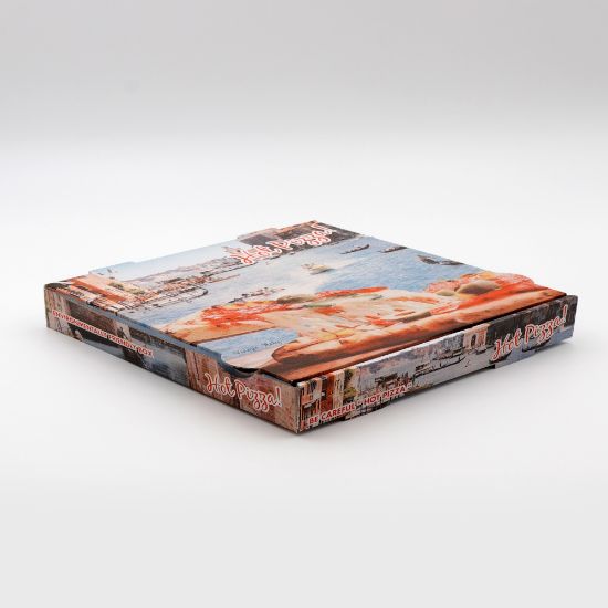 Bild von Pizzabox FRANCIA Kraft 

 mit der Beschreibung 30x30x4cm - Hot Pizza Venezia