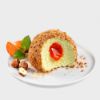 Bild von Eisdessert Marillenknödel 150 ml mit der Beschreibung Eis Vanillegeschmack mit Marillenfruchtzubereitung & Amarettini-Haselnusskrokantstreusel