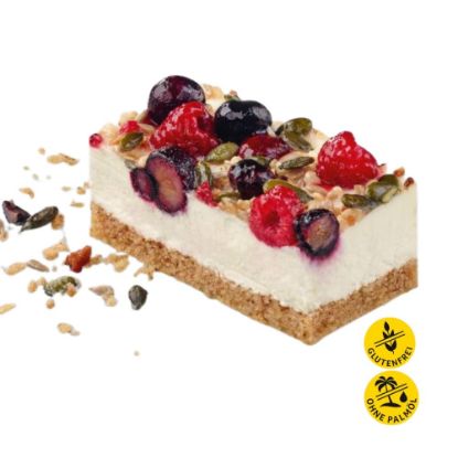 Bild von Beeren-SKYR-Schnitte glutenfrei mit der Beschreibung 19,5x29cm/1450g in 12 Stk. vorgeschnitten