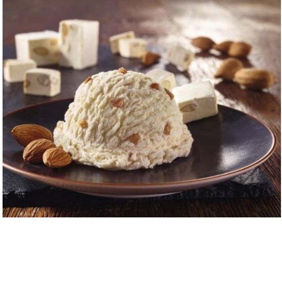 Bild von CDO Weißer Nougat mit der Beschreibung weißer Nougateis mit Montelimar-Nougat, ohne deklarationspflichtige Zusatzstoffe